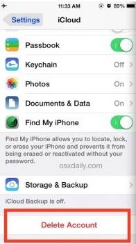 How to Remove iCloud Account