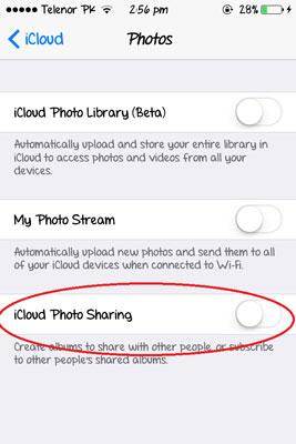 icloud foto sharing