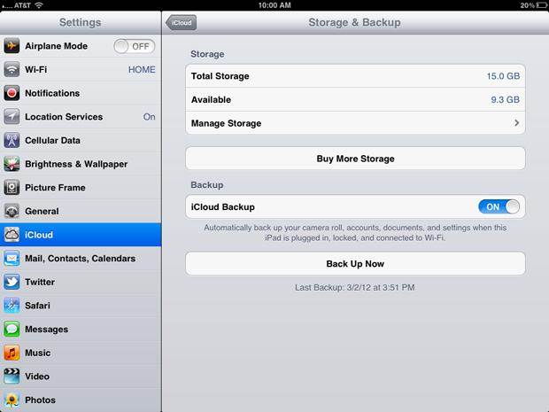 ipad iCloud backup tricks