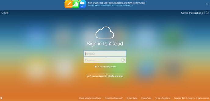 login in icloud