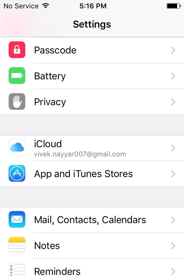 veranderen icloud account