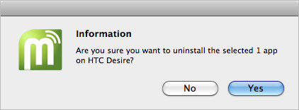 Mac Android MobileGo Uninstall App