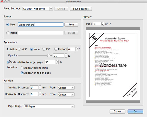 excel for mac remove watermark