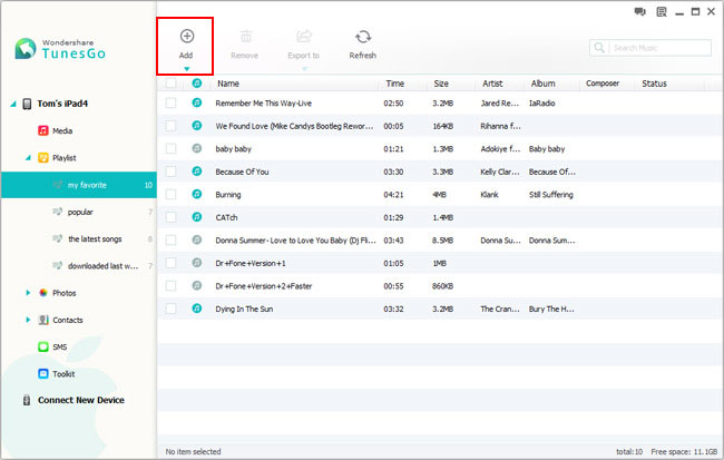 sync songs to ipad