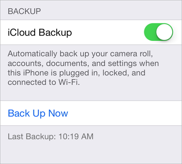 backup iphone messages