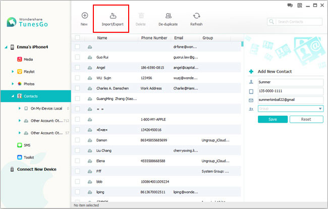 export iphone contacts to csv