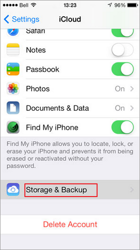backup messages iphone