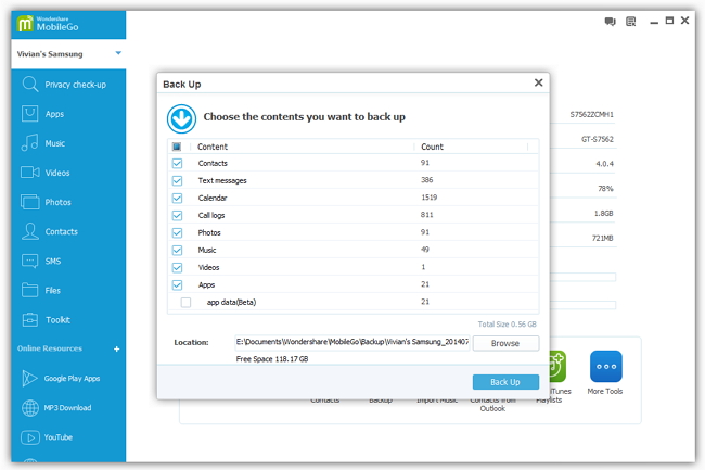 Backup Data