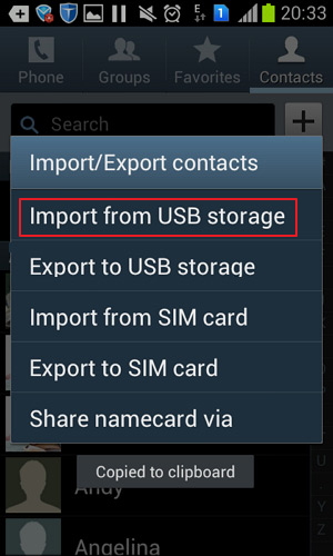 import vcf to android