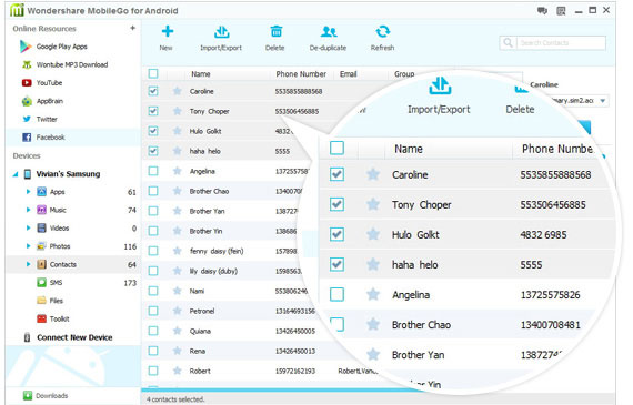 MobileGo main interface