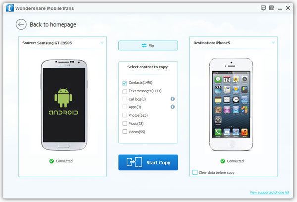 move contacts from sony xperia to iphone