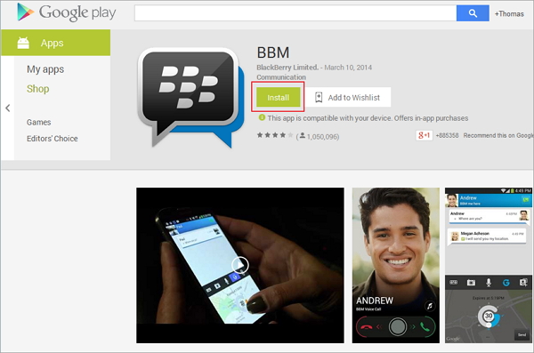 download blackberry messenger for android