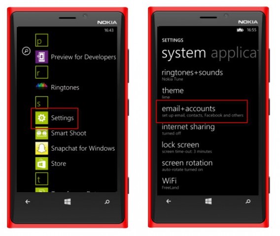 android naar windows telefoon