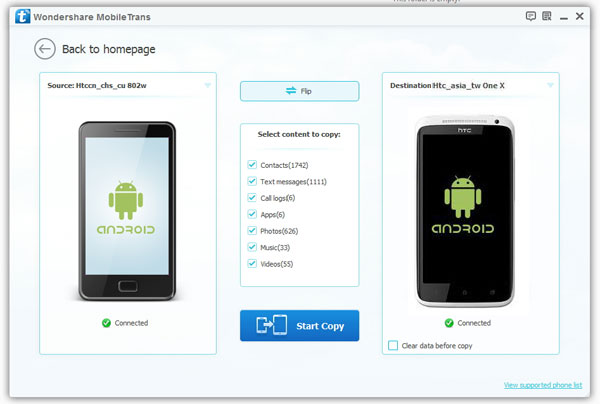 transfer from android to htc