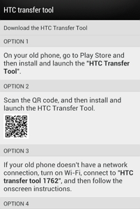 transfer data from htc to android