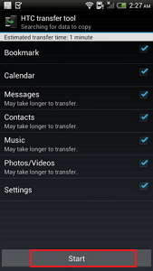 transfer contacts from htc to android