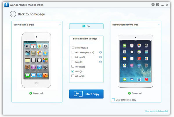 transfer songs from ipod to ipad