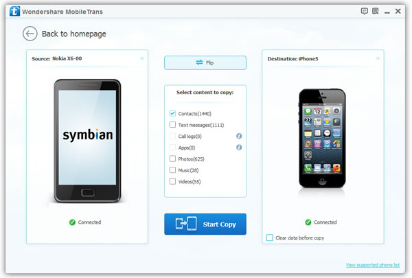 transfer contacts from symbian to ios