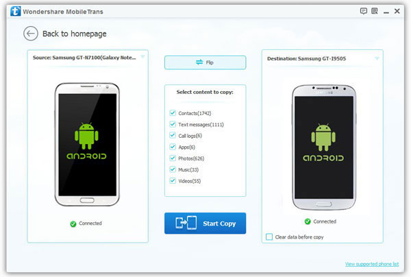 transfer note 2 to note 3