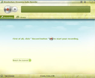 streaming auido recorder interface
