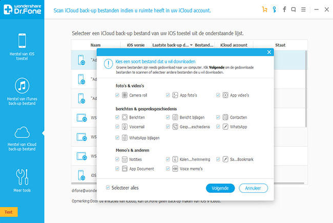 retrieve backup from icloud