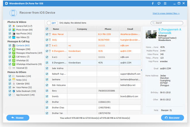 extract iphone contacts as csv