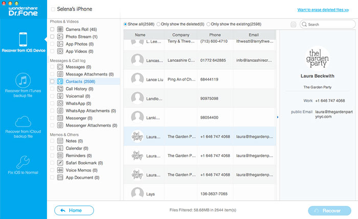 export iphone contacts to csv file