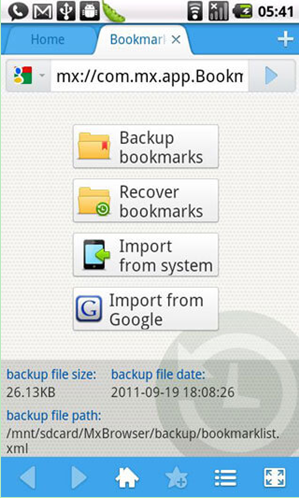 Bookmark Backup