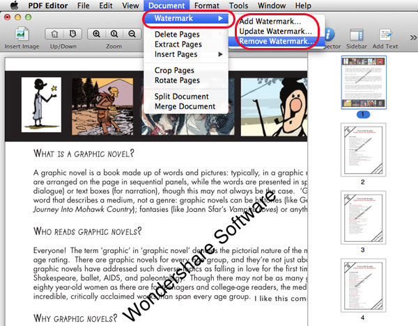 remove pdf watermerk